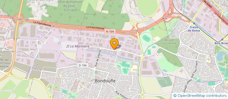 localisation de l'entreprise SCI JULIVAL  BONDOUFLE