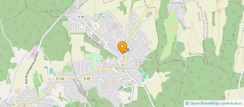 localisation de l'entreprise SCI JULLIAND à BEAUCOURT