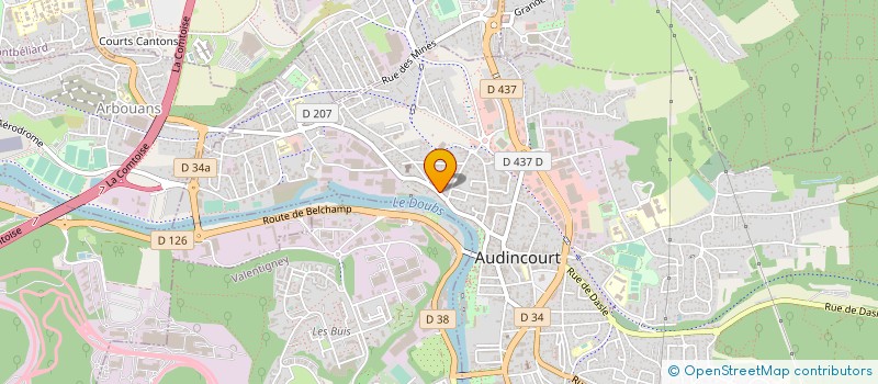 localisation de l'entreprise SCI JULNI MEDICAL DENTAIRE  AUDINCOURT