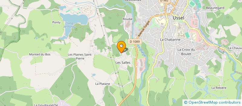 localisation de l'entreprise SCI JULO à USSEL