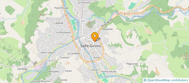 localisation de l'entreprise SCI JULU à SAINT-GIRONS