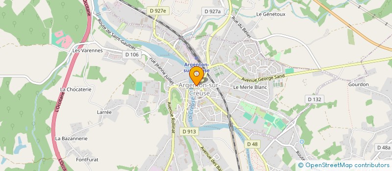 localisation de l'entreprise SCI JULUVIN à ARGENTON-SUR-CREUSE