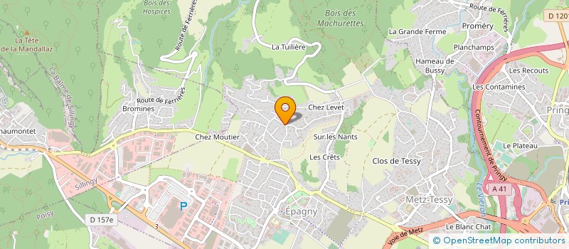 localisation de l'entreprise SCI JUMA  EPAGNY METZ-TESSY