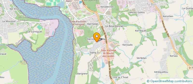 localisation de l'entreprise SCI JUMA  QUIMPER