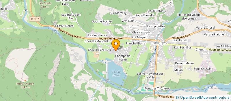 localisation de l'entreprise SCI JUMAZE  TANINGES