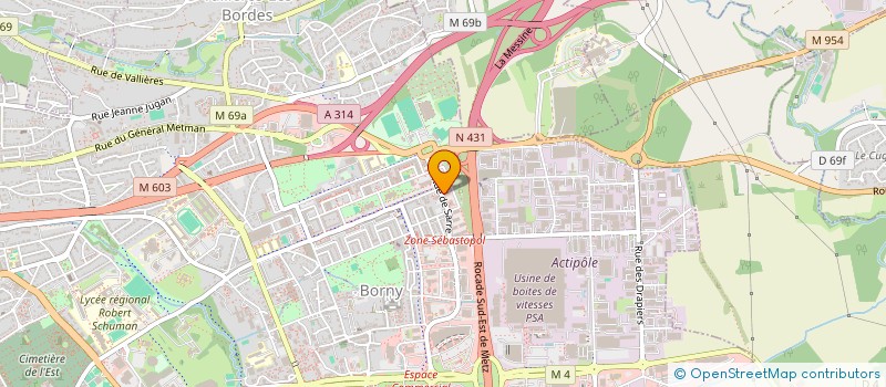 localisation de l'entreprise SCI JUMOH  METZ