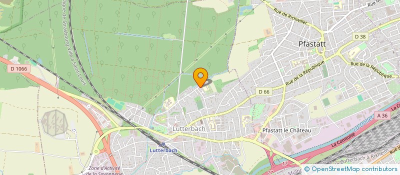 localisation de l'entreprise SCI JUNAS  LUTTERBACH