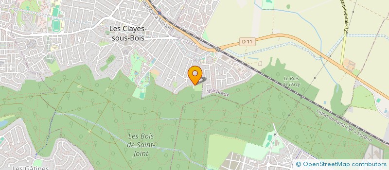 localisation de l'entreprise SCI JUNATH 1  LES CLAYES-SOUS-BOIS
