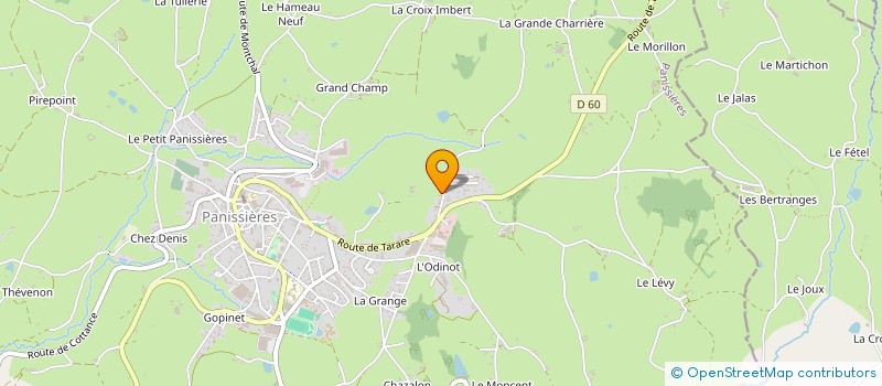 localisation de l'entreprise SCI JUPA  PANISSIERES