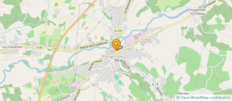 localisation de l'entreprise SCI JUPAU  FOUGEROLLES-SAINT-VALBERT