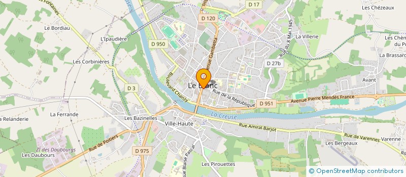 localisation de l'entreprise SCI JURIS à LE BLANC