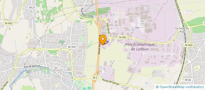 localisation de l'entreprise SCI JUROMA  CEBAZAT