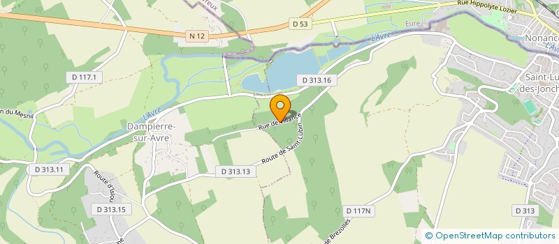 localisation de l'entreprise SCI JUROMARO à DAMPIERRE-SUR-AVRE