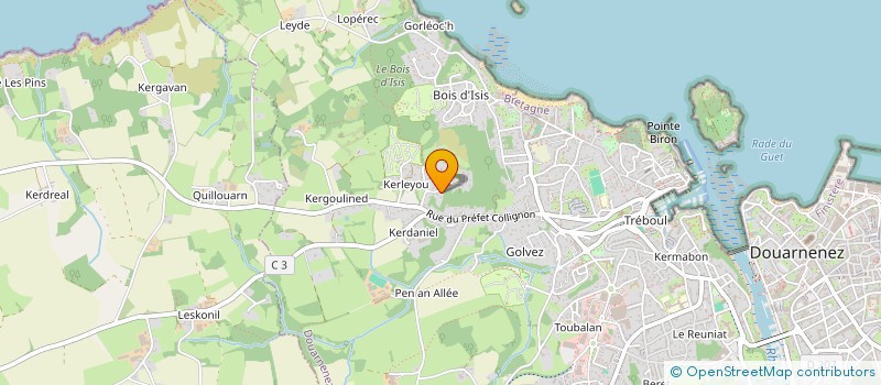 localisation de l'entreprise SCI JUSDOR  DOUARNENEZ