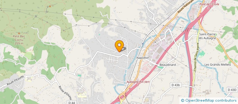 localisation de l'entreprise SCI JUSFAB  AUBAGNE