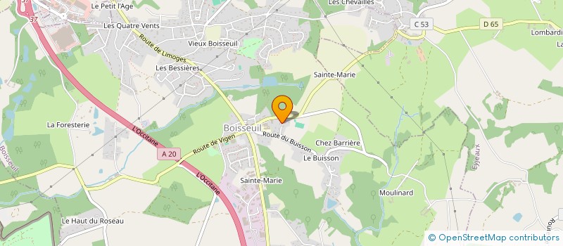 localisation de l'entreprise SCI JUSI OCEAN  BOISSEUIL