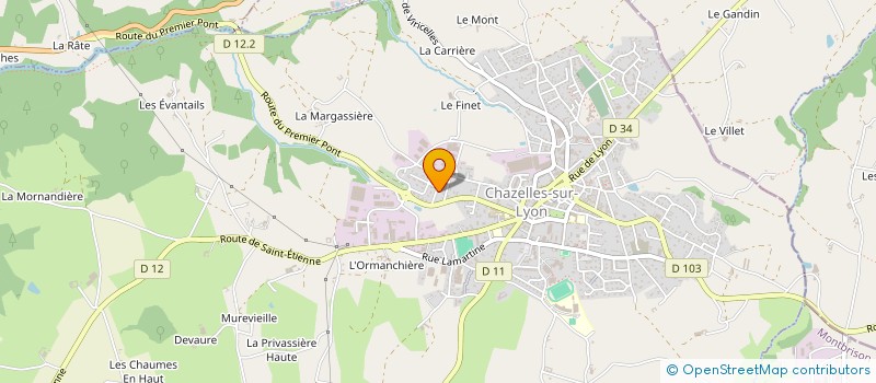 localisation de l'entreprise SCI JUST AND PAUL  CHAZELLES-SUR-LYON