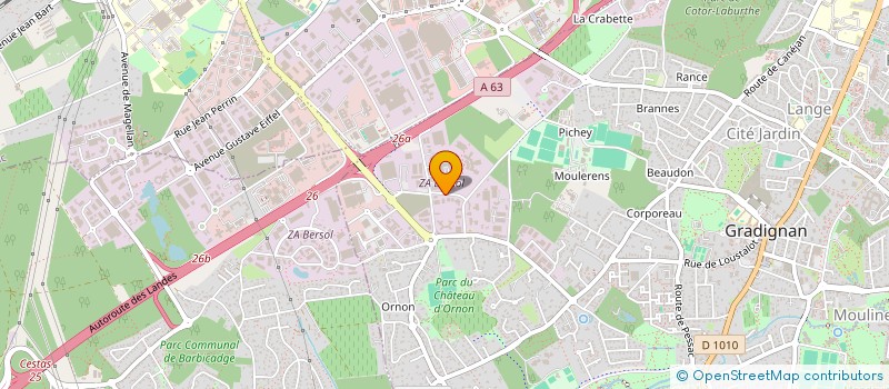 localisation de l'entreprise SCI JUST IN  GRADIGNAN