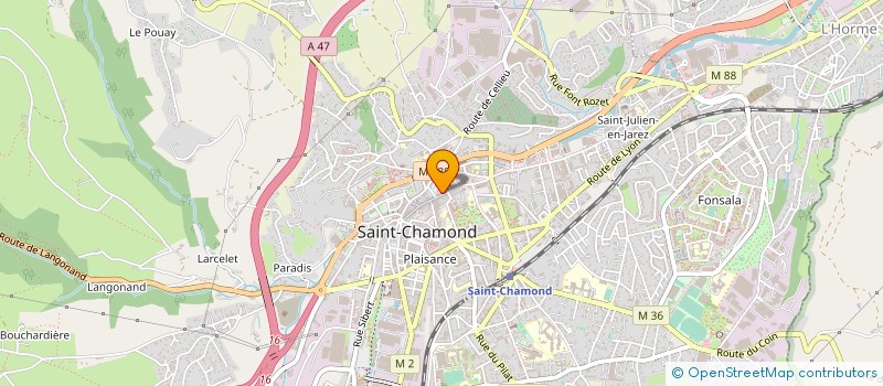 localisation de l'entreprise SCI JUSTICE  SAINT-CHAMOND