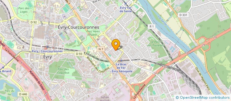 localisation de l'entreprise SCI JUSTICE LAVOISIER à EVRY-COURCOURONNES
