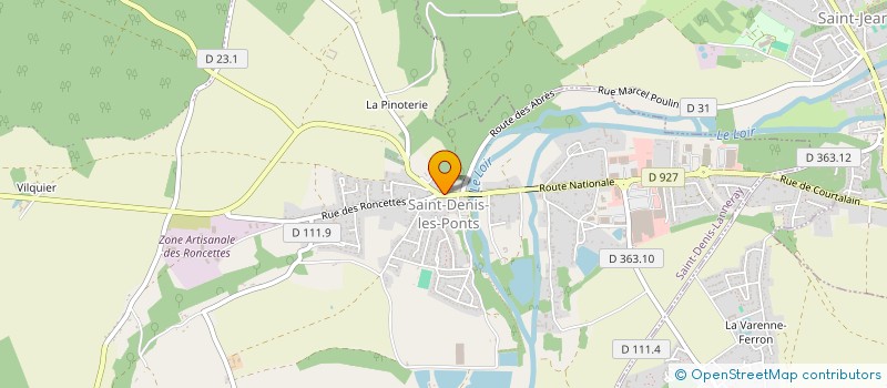 localisation de l'entreprise SCI JUSTIN à SAINT-DENIS-LANNERAY