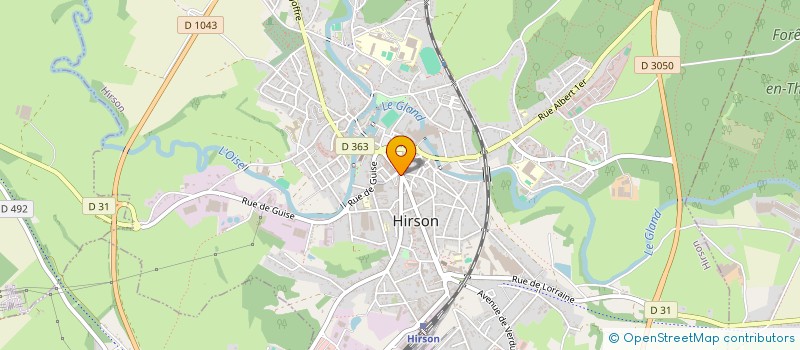 localisation de l'entreprise SCI JUSTINE  HIRSON