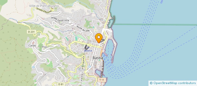 localisation de l'entreprise SCI JUSTINE à BASTIA