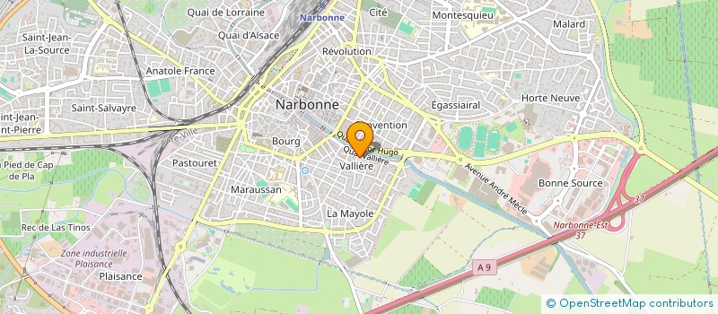 localisation de l'entreprise SCI JUSTINE  NARBONNE