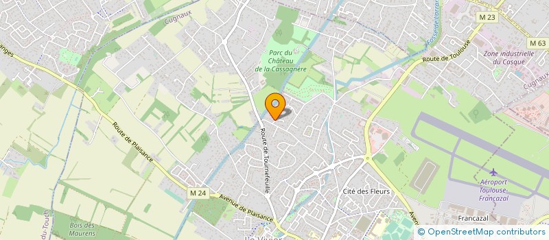 localisation de l'entreprise SCI JUSTINE VALLES  CUGNAUX