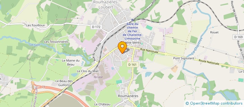 localisation de l'entreprise SCI JV IMMO 16  TERRES-DE-HAUTE-CHARENTE
