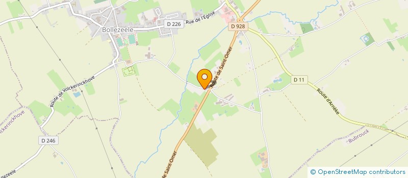 localisation de l'entreprise SCI JVA  BOLLEZEELE