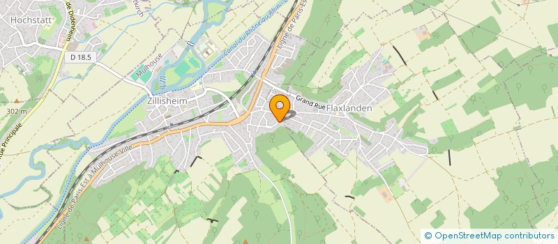 localisation de l'entreprise SCI JVA  ZILLISHEIM