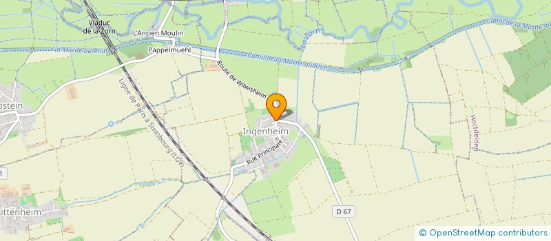 localisation de l'entreprise SCI JVB67  SCHERLENHEIM