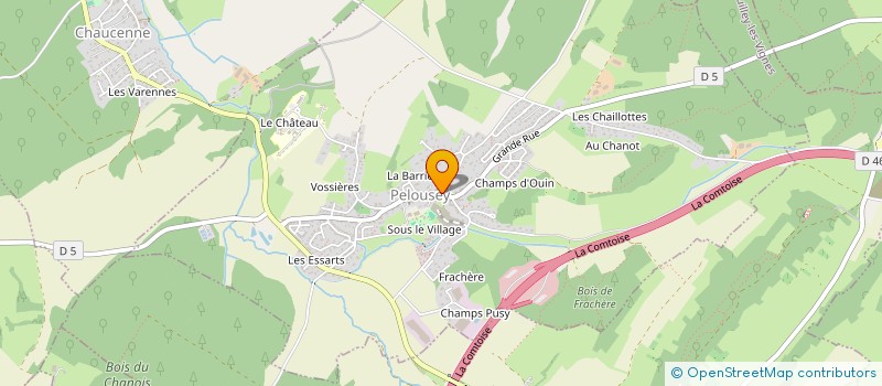 localisation de l'entreprise SCI JVBAT  EMAGNY