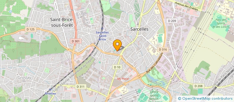 localisation de l'entreprise SCI JW PARIS XIII  SARCELLES