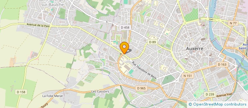 localisation de l'entreprise SCI JWS N 1 à AUXERRE