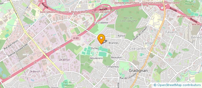 localisation de l'entreprise SCI JYLGEC à GRADIGNAN