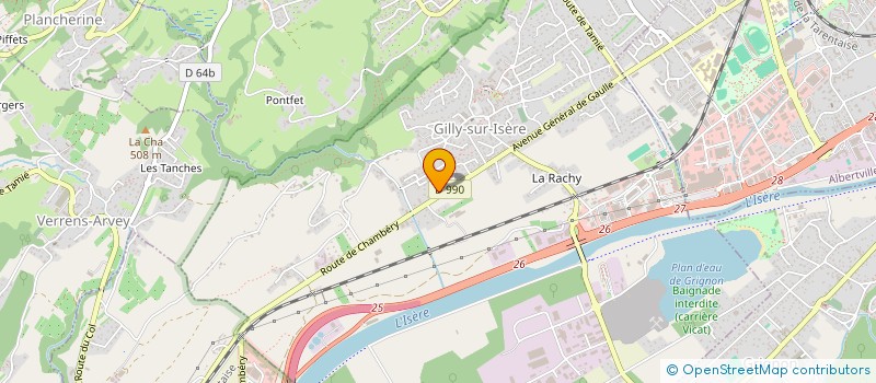 localisation de l'entreprise SCI JYR  GILLY-SUR-ISERE