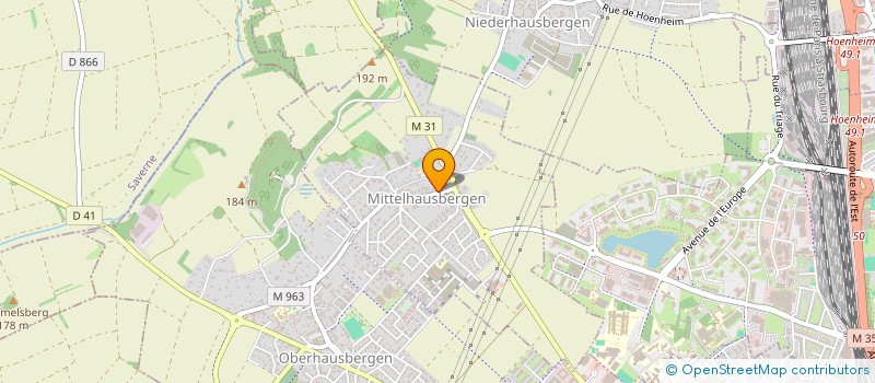 localisation de l'entreprise SCI K ET A  MITTELHAUSBERGEN