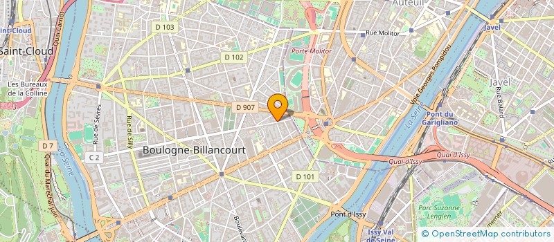 localisation de l'entreprise SCI K.J. à BOULOGNE-BILLANCOURT