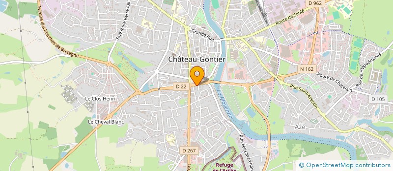 localisation de l'entreprise SCI K &J  CHATEAU-GONTIER-SUR-MAYENNE