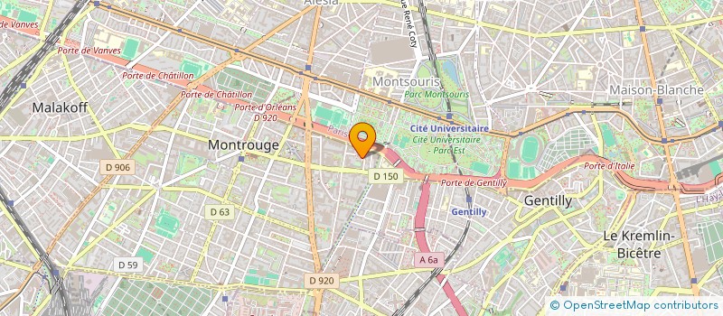 localisation de l'entreprise SCI K RAVAN  MONTROUGE