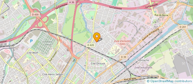 localisation de l'entreprise SCI K & T  ILLZACH