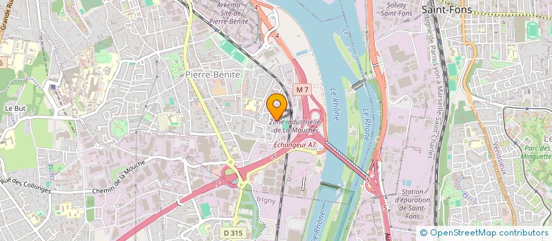 localisation de l'entreprise SCI K.W.I.  OULLINS-PIERRE-BENITE