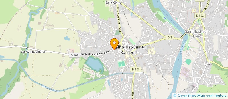 localisation de l'entreprise SCI K2F  SAINT-JUST-SAINT-RAMBERT