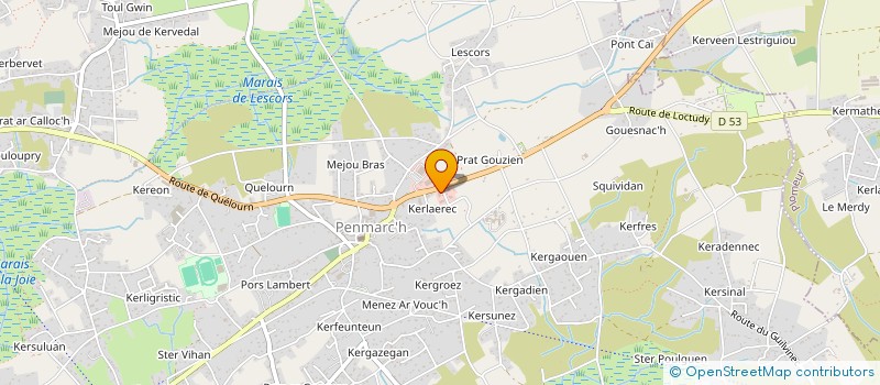 localisation de l'entreprise SCI K2M  PENMARCH