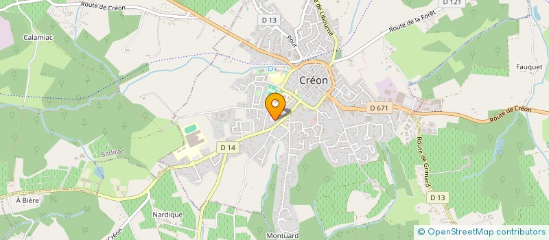 localisation de l'entreprise SCI KACIS  CREON