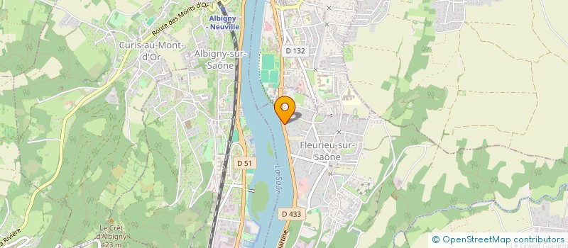 localisation de l'entreprise SCI KAFIR  FLEURIEU-SUR-SAONE