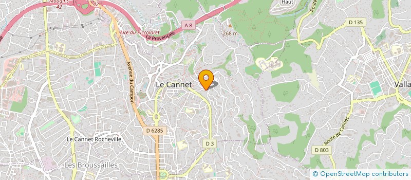 localisation de l'entreprise SCI KAHEL à LE CANNET