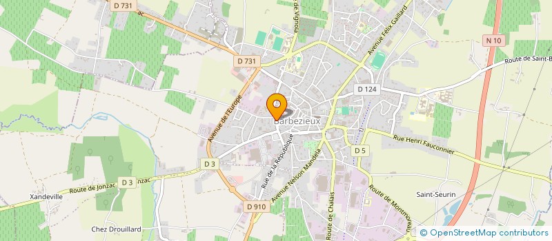 localisation de l'entreprise SCI KALY-CREA  BARBEZIEUX-SAINT-HILAIRE